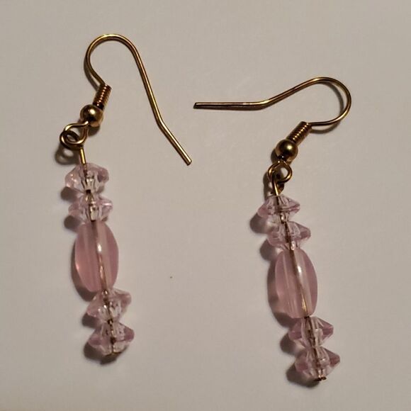 Handcrafted Pink Glass Beaded Jewelery Set - Picture 2 of 6